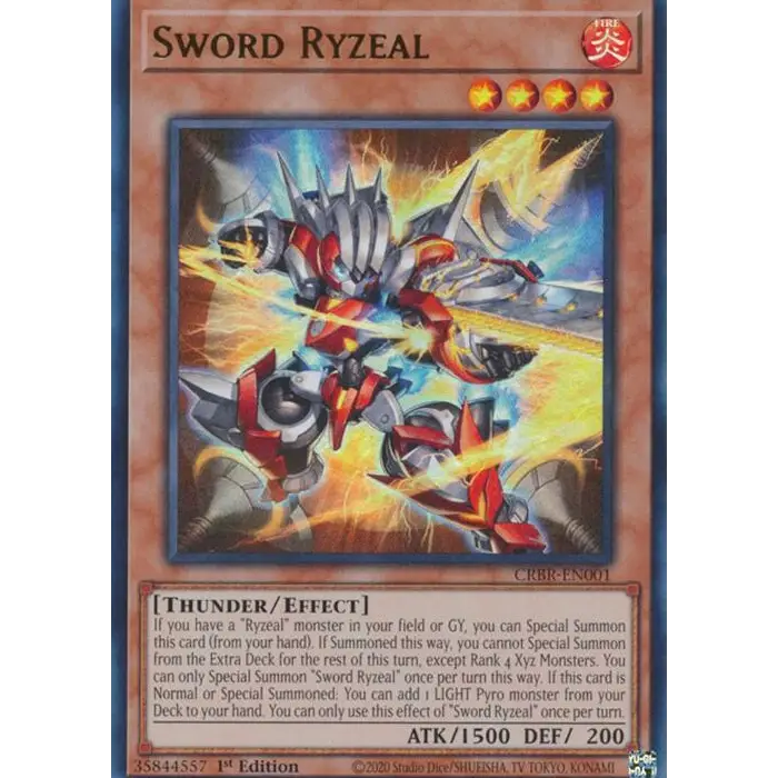 Sword Ryzeal - CRBR-EN001 - Ultra Rare - 1st Edition