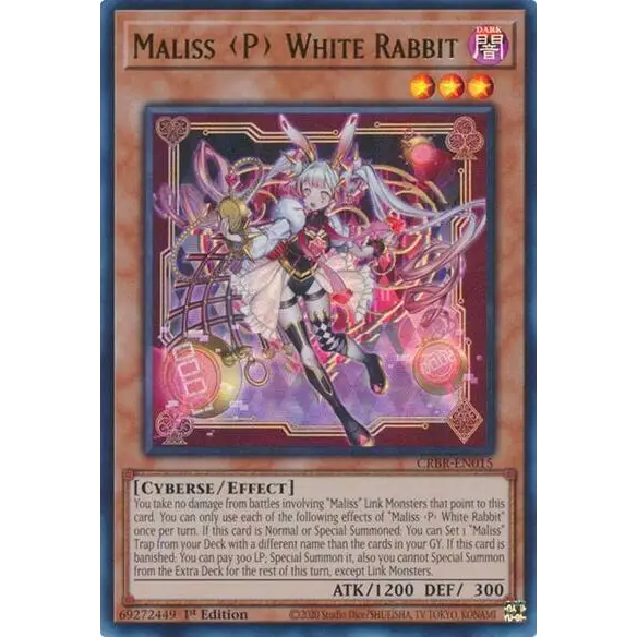 Maliss P White Rabbit - CRBR-EN015 - Ultra Rare - 1st Edition