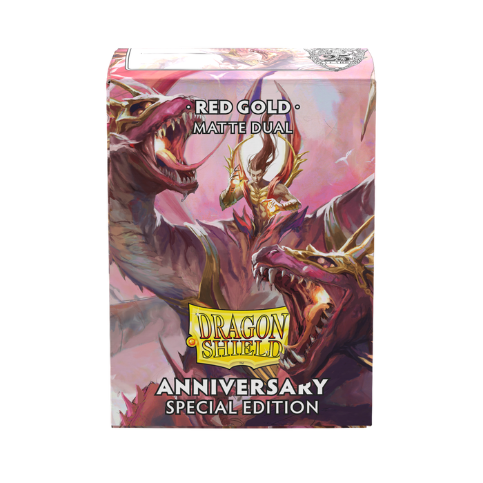 Dragon Shield - Standard Size - Anniversary Special Edition Red/Gold Dual Matte