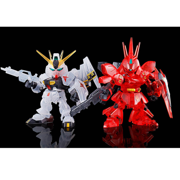 SD Gundam Ex-Standard ν Gundam VS Sazabi Set (Clear Color)