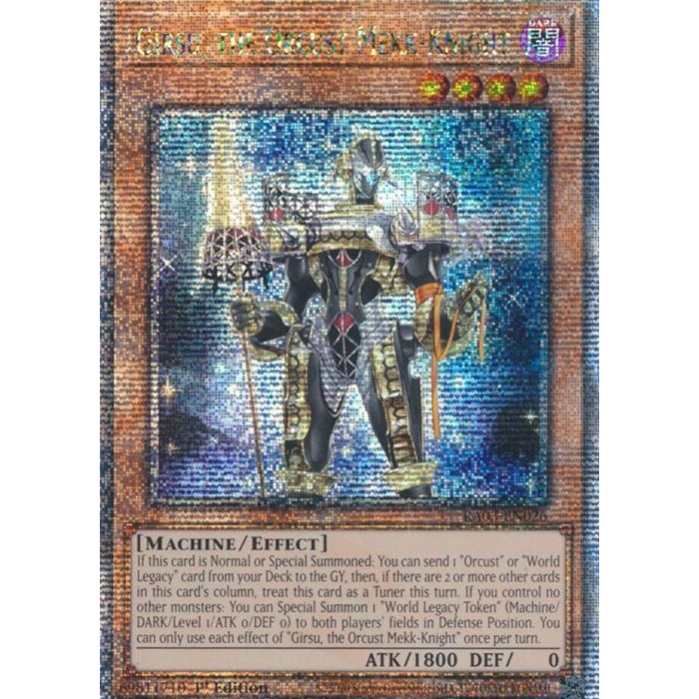 Girsu, the Orcust Mekk-Knight - RA03-EN026 - Quarter Century Secret Rare - 1st Edition