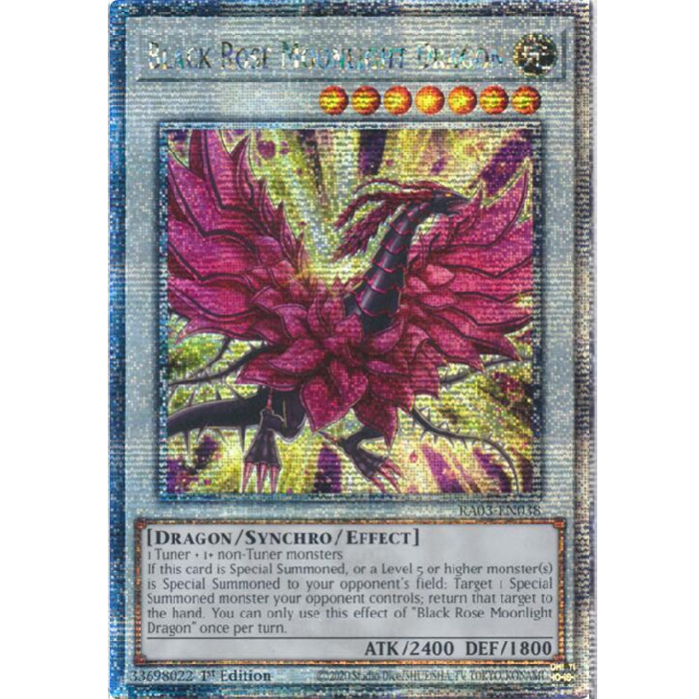 Black Rose Moonlight Dragon - RA03-EN038 - Quarter Century Secret Rare - 1st Edition