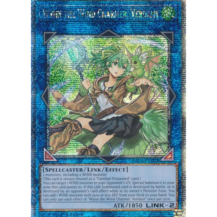 Wynn the Wind Charmer, Verdant - RA03-EN045 - Quarter Century Secret Rare - 1st Edition