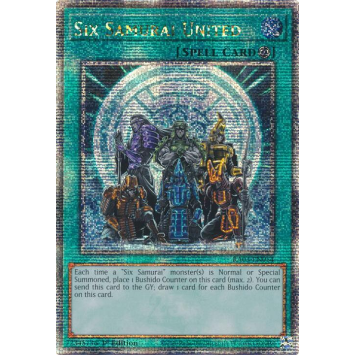 Six Samurai United - RA03-EN054 - Quarter Century Secret Rare - 1st Edition