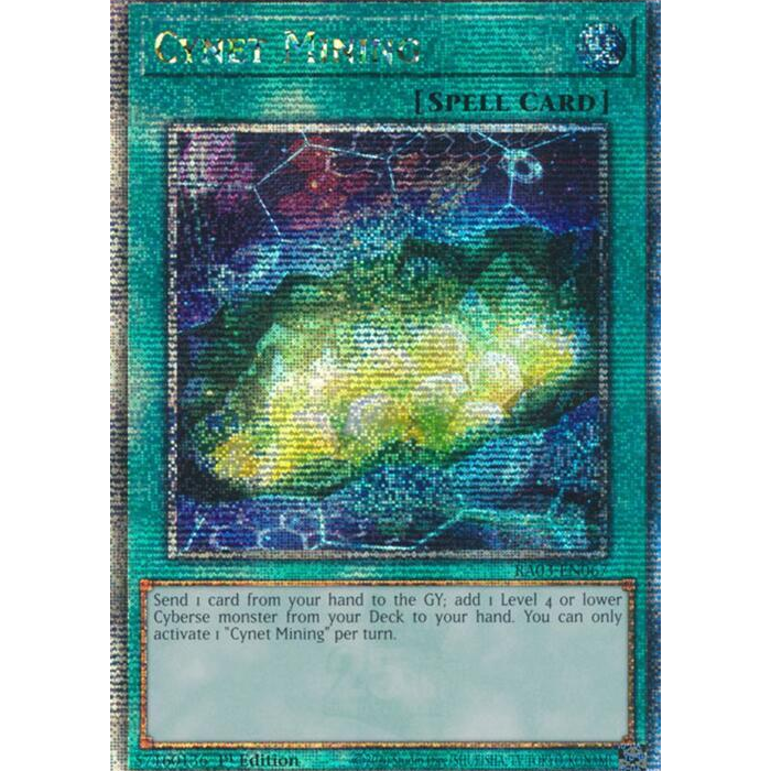 Cynet Mining - RA03-EN067 - Quarter Century Secret Rare - 1st Edition