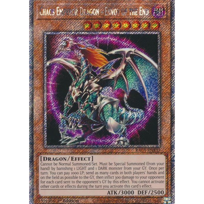 Chaos Emperor Dragon - Envoy of the End - RA03-EN133 - Platinum Secret Rare - 1st Edition