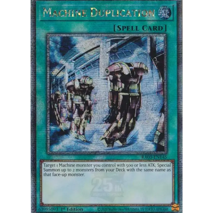 Machine Duplication - RA03-EN025 - Quarter Century Secret Rare - 1st Edition