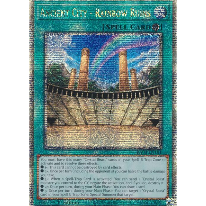 Ancient City - Rainbow Ruins - RA03-EN181 - Quarter Century Secret Rare - 1st Edition