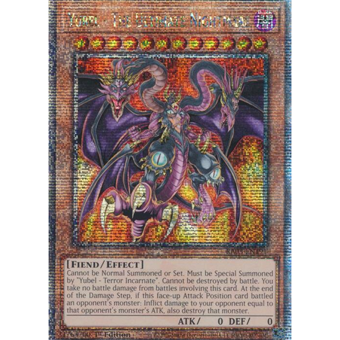 Yubel - The Ultimate Nightmare - RA03-EN191 - Quarter Century Secret Rare - 1st Edition