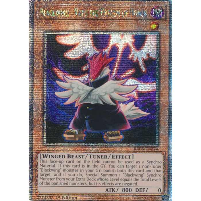 Blackwing - Vayu the Emblem of Honor - RA03-EN224 - Quarter Century Secret Rare - 1st Edition