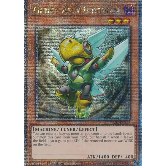 Genex Ally Birdman - RA03-EN247 - Quarter Century Secret Rare - 1st Edition