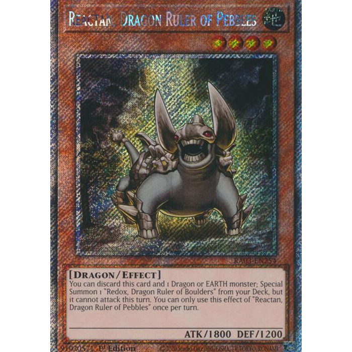 Reactan, Dragon Ruler of Pebbles - RA03-EN254 - Platinum Secret Rare - 1st Edition